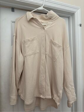 aerie Cream Lightweight Cozy Pullover